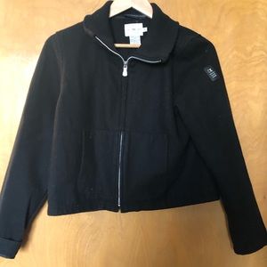 CK jeans black wool cropped jacket SOLD